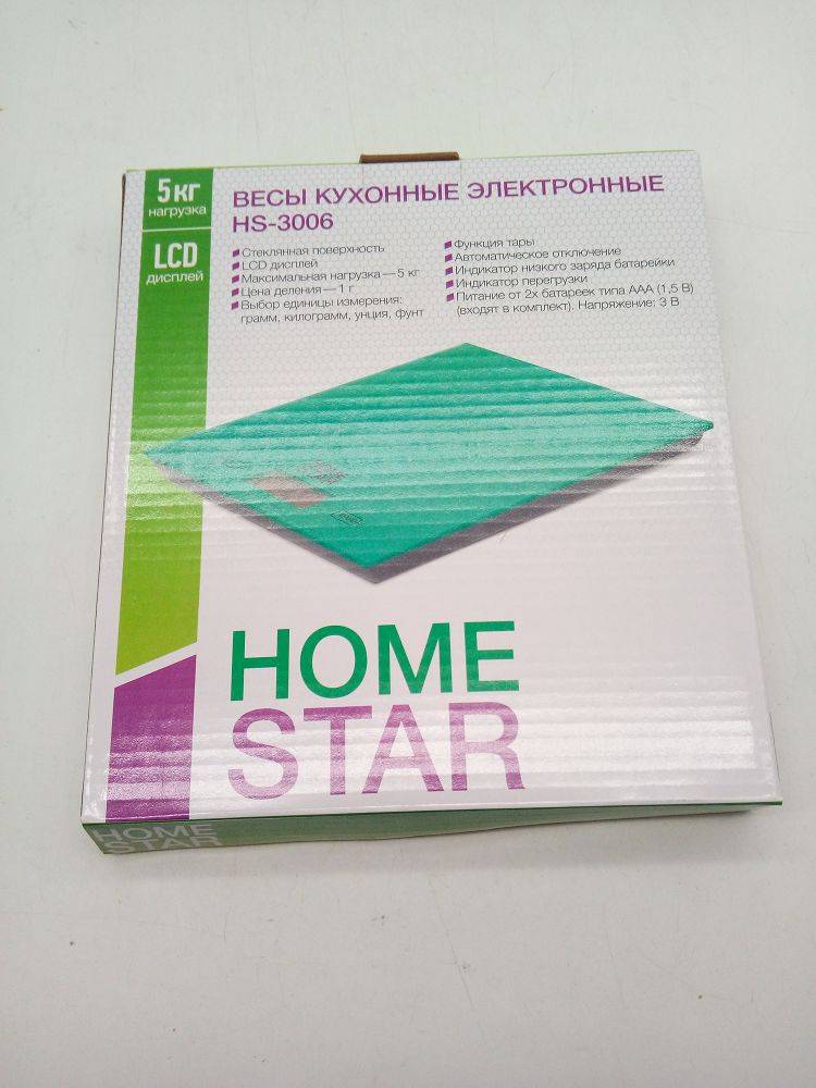 Весы кух HomeStar HS3012 до 10 кг 104931 (04105)