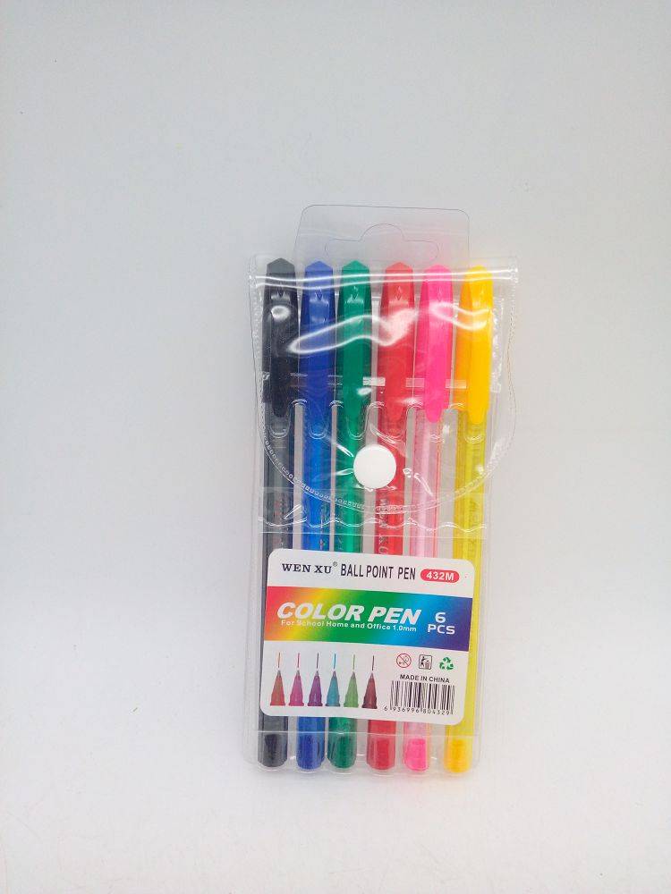 Набор шариковых ручек 6цв. COLOR PEN