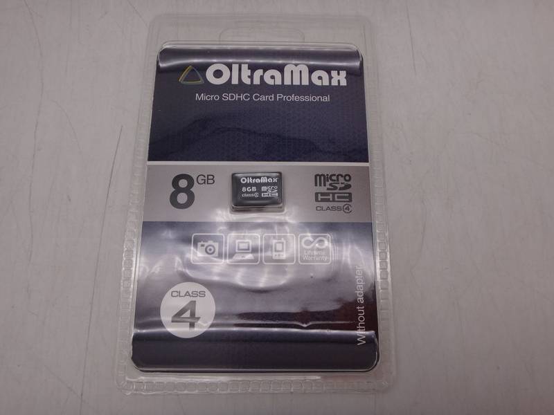 Карта памяти microSDHC 8Gb OltraMax, Class4, без а