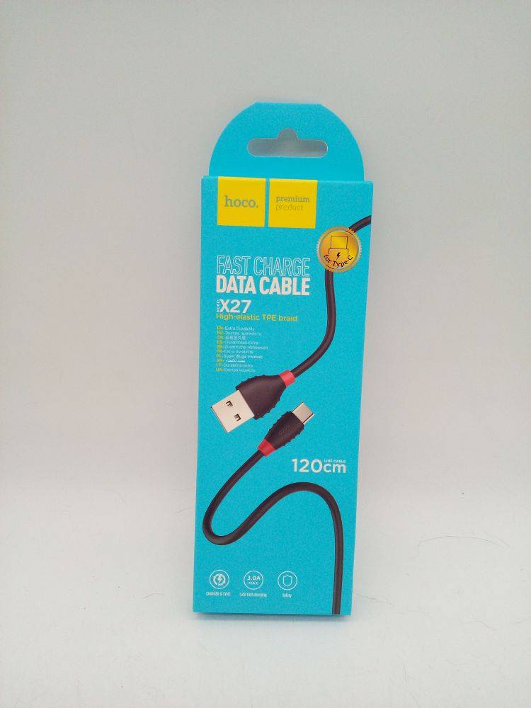 Кабель USB - Type-C HOCO X27 Excellent, 1.2м, 3.0A, цвет: чёрный (05258)