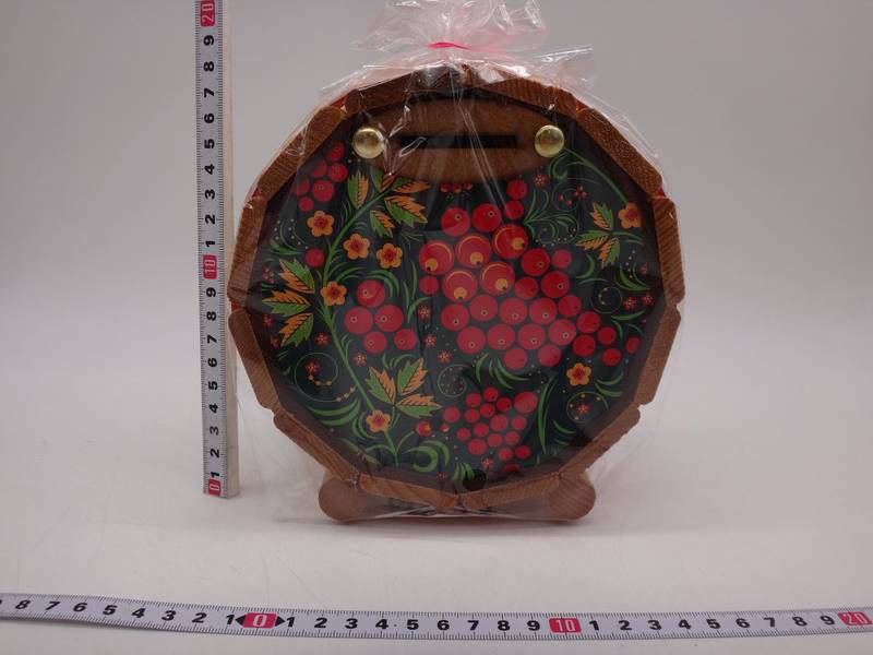 Копилка хохлома средняя17см (00022)