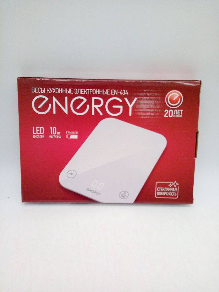 Весы кухонные Energy 434 до 10 кг. бел. (03304)