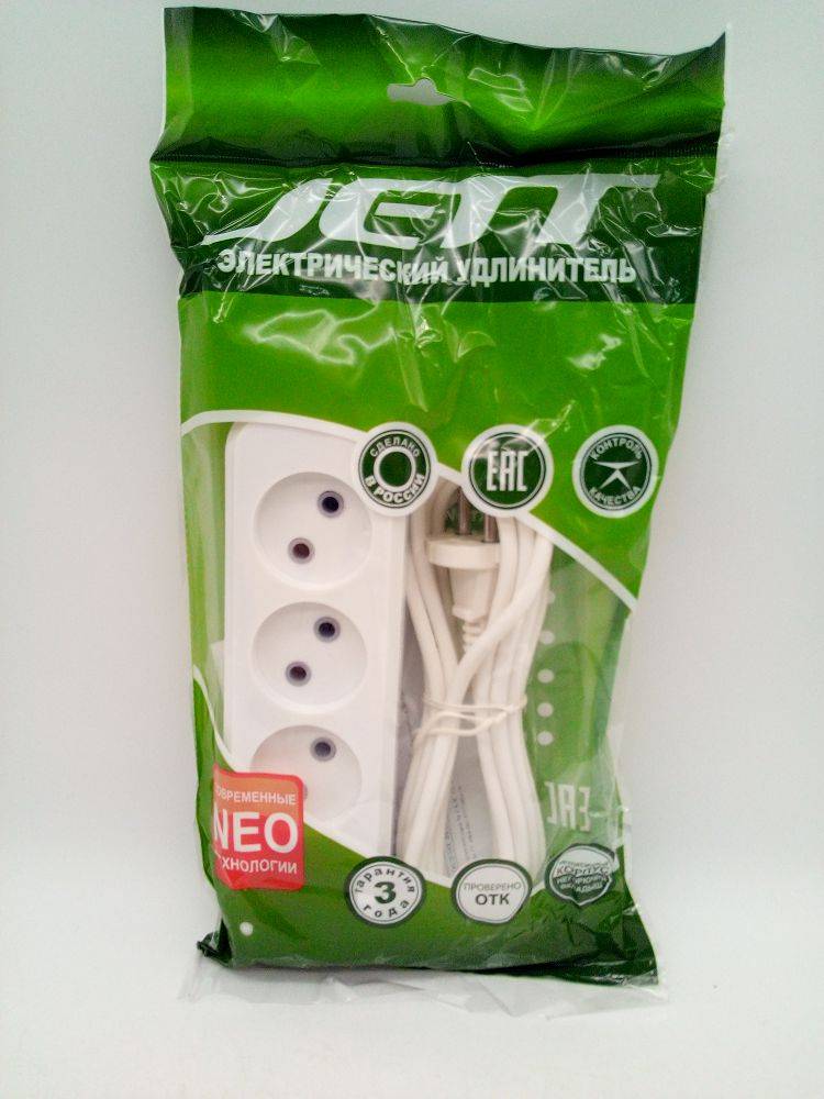Удлинитель Jett РС-4 ПВС 4роз.3м (04776)