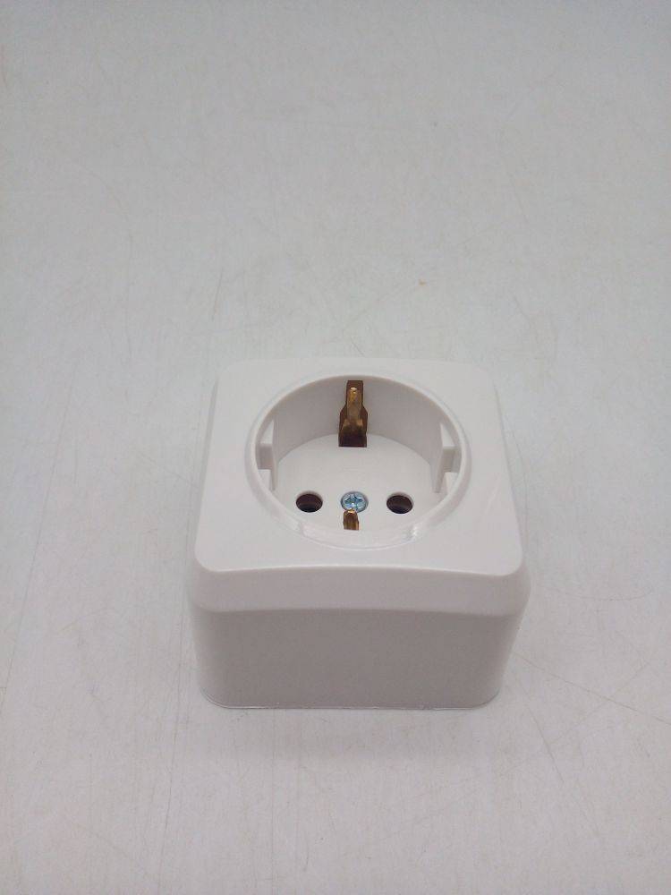 Розетка Smartbuy Юпитер ОУ1 16А SBE-03w-16-S1-Z-c