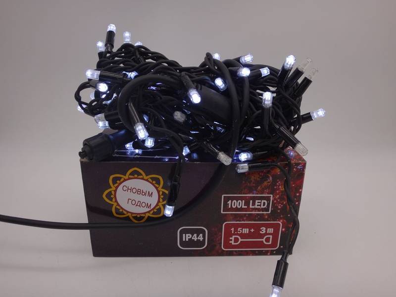 Электрогирлянда Уличная Бахрома 100Led 3*0,6м. Бел