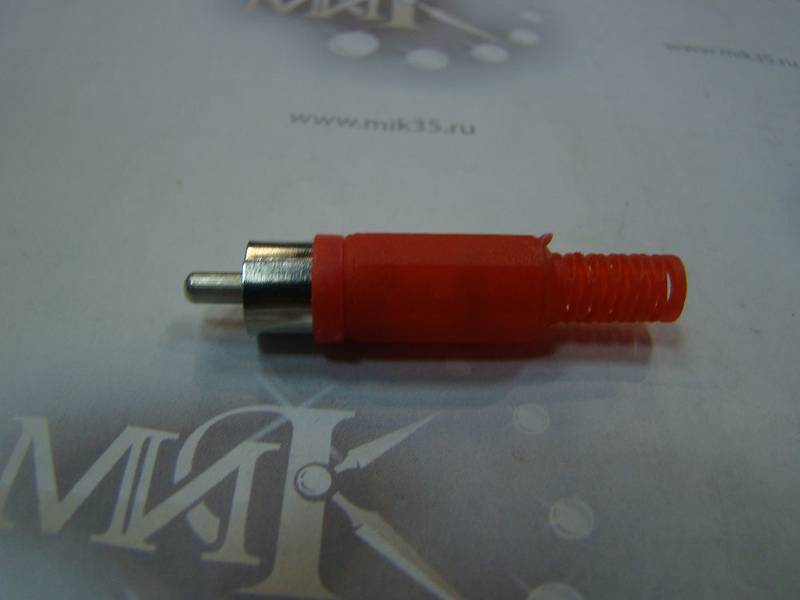 Штекер RCA REXANT красный 14-0403 (04265)