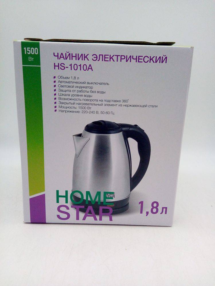 Чайник электр. HomeStar HS-1010А 1.8л. черн. 3582