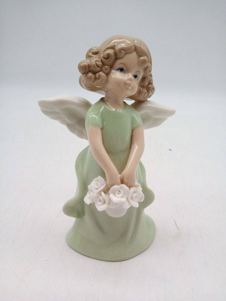 Сувенир Ангел с корзинкой 15см 302С (04374)