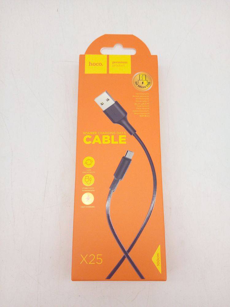 Кабель USB - микро USB HOCO Х25 1,0м. 2,4А черный (08432)