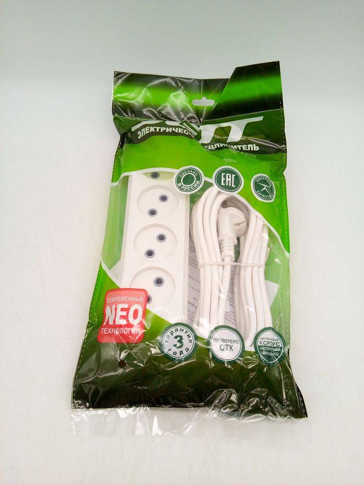 Удлинитель Jett РС-4 ПВС 4роз.5м (07665)