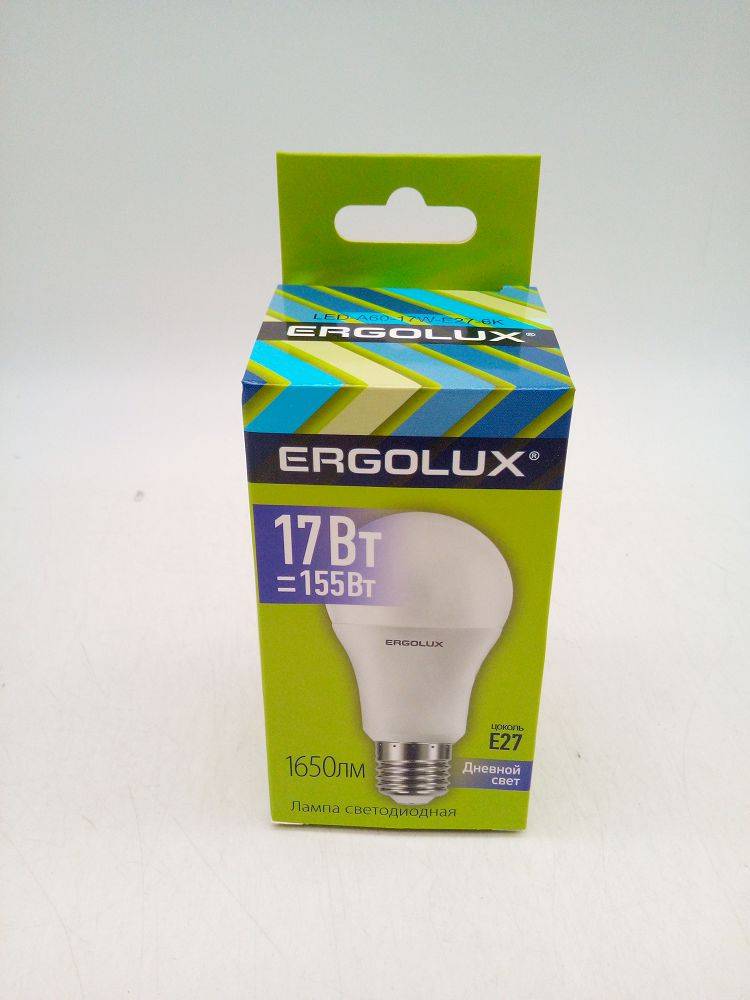 Лампа св/д  Ergolux ЛОН Е27 17W 6500К мат(03242)