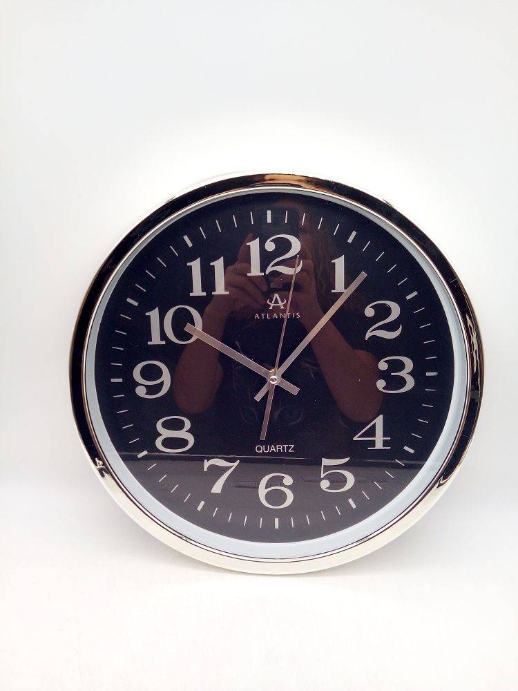Часы настенные Atlantis D614A5-B silver (06295)