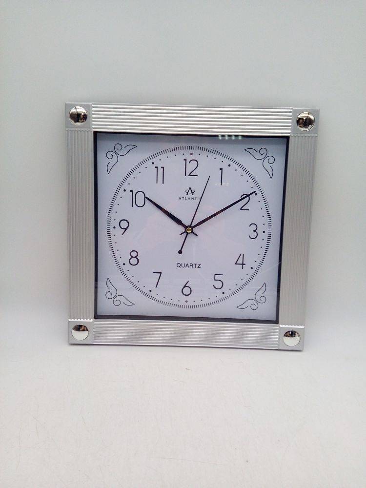 Часы настенные Atlantis TLD-3607B silver (08182)