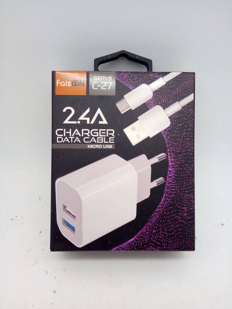 Блок питания сетевой 2 USB FaisON C-27, Serve, 240